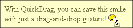 Screenshot showing the use of drag-and-drop to save an image