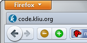 Screenshot of the URL Flipper toolbar buttons in Firefox 4