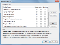 Screenshot: NoRedirect-1.2.0-Settings.png